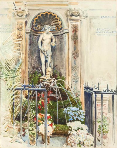 Fountain at Palazzo Massimo in Rome by Stanisaw Masowski